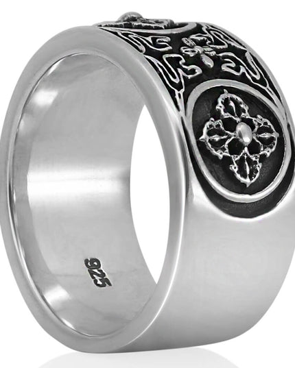 Bottony Ring – Solid 925 Sterling Silver Men’s Statement Band