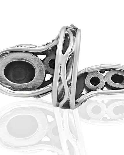 Blue Opal Women’s Ring – Sterling Silver Adjustable Handmade Design