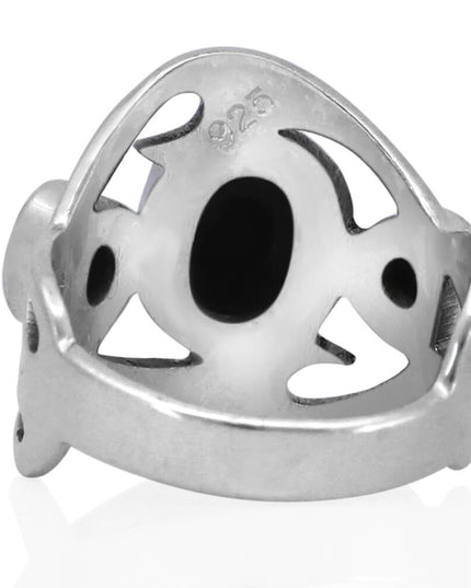 Three Dreams 925 Sterling Silver Women’s Ring – Blue Opal & Moonstone Trio, Sizes 6–12, Handmade Design