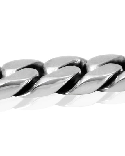 Cuban Chain Bracelet – Heavy 925 Sterling Silver with Double-Lock Safety