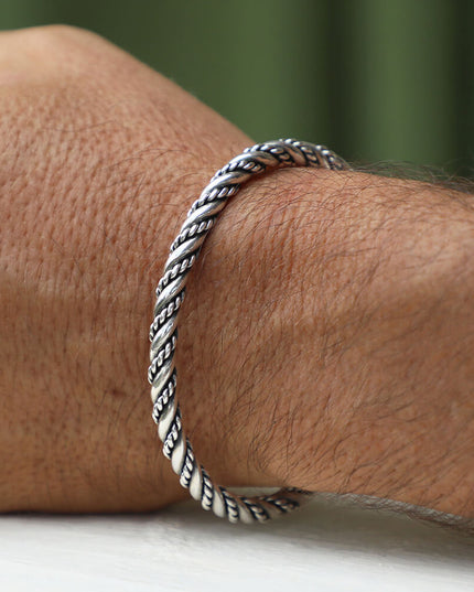 Viking Bracelets Set – Solid 925 Sterling Silver Cuff, 3-Piece Collection (Legacy, Legend, Spirit), Adjustable M–XL, Unisex