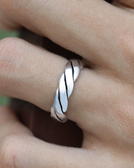 Saturn Ring 925 Sterling Silver Band – 5mm Width, 4–6g, Unisex Sizes 7–15