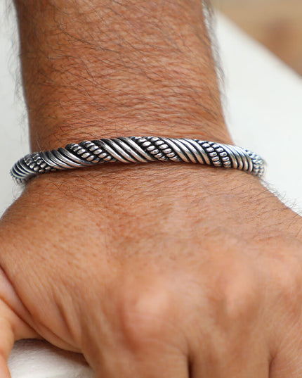 Viking Bracelets Set – Solid 925 Sterling Silver Cuff, 3-Piece Collection (Legacy, Legend, Spirit), Adjustable M–XL, Unisex