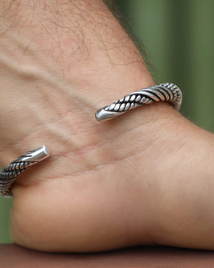 Viking Bracelets Set – Solid 925 Sterling Silver Cuff, 3-Piece Collection (Legacy, Legend, Spirit), Adjustable M–XL, Unisex