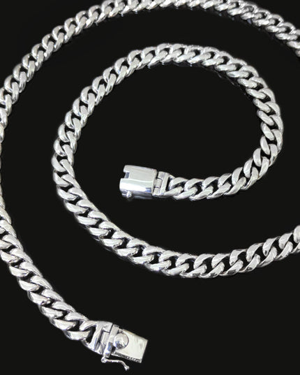 Elegant Chain Necklace – Solid 925 Sterling Silver Heavy Link Chain for Men