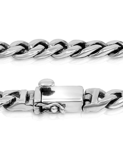 Elegant Chain Necklace – Solid 925 Sterling Silver Heavy Link Chain for Men