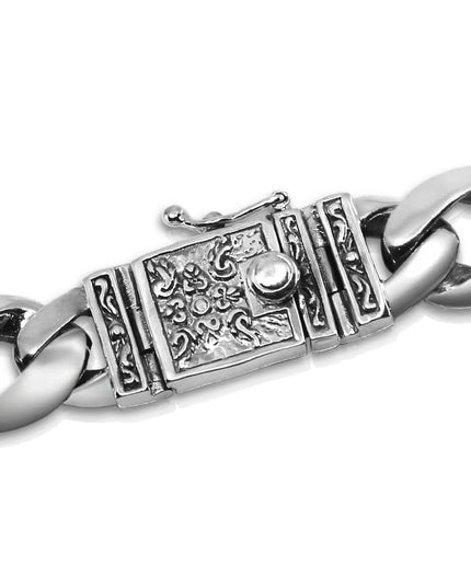 High Class Men’s Bracelet – Solid 925 Sterling Silver with Double-Lock Safety