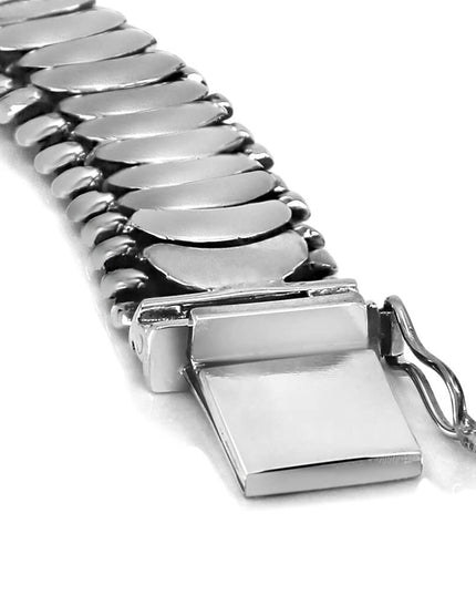 Snake Scales Heavy Bracelet – 925 Sterling Silver Men’s Cuff