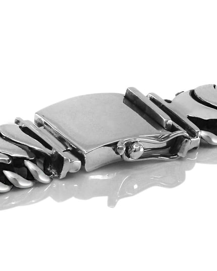 Snake Scales Heavy Bracelet – 925 Sterling Silver Men’s Cuff