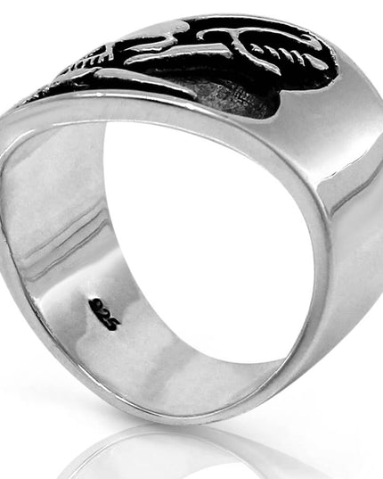 Pirate Ring – Solid 925 Sterling Silver Skull Symbol Jewelry