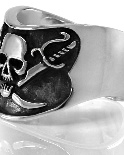 Pirate Ring – Solid 925 Sterling Silver Skull Symbol Jewelry