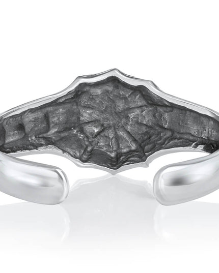 Spider Net Cuff Bracelet – Handcrafted 925 Sterling Silver with Blue Opal & Black Onyx, 26.5mm, Thai Jewelry for Men & Women