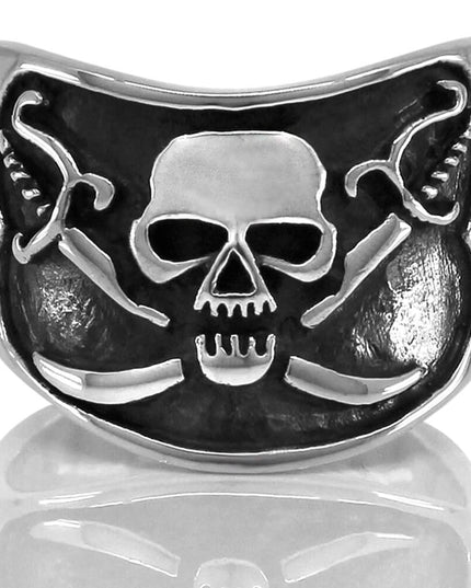 Pirate Ring – Solid 925 Sterling Silver Skull Symbol Jewelry