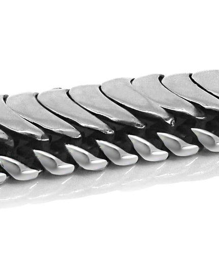 Snake Scales Heavy Bracelet – 925 Sterling Silver Men’s Cuff