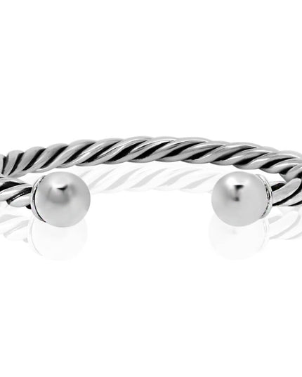 Winding Bangle – 925 Sterling Silver Cuff Bracelet, Unisex, Adjustable M–XL, 5–10” Wrist, High-Quality Gift Included