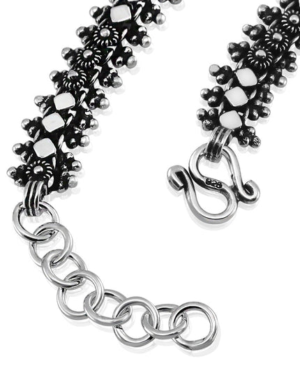 Tribal Anklet – Solid 925 Sterling Silver Adjustable Design