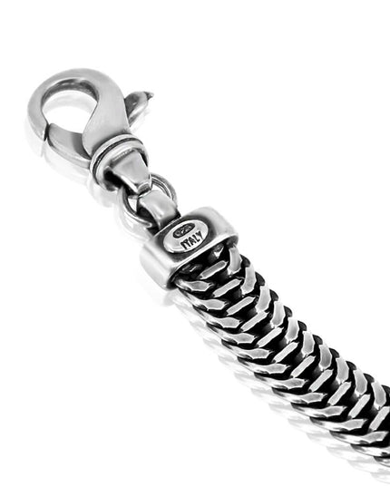 Classic Milan Italian 925 Sterling Silver Bracelet – 6.6mm Wide, Lobster Clasp, Sizes 7–10, Made in Italy