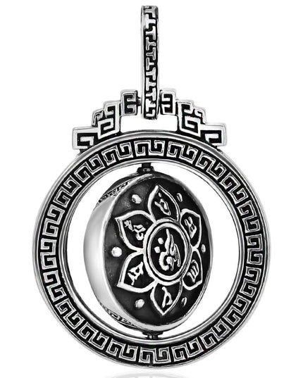 Yin & Yang 925 Sterling Silver Turnaround Pendant – 34x29mm, 23g, Made in Thailand