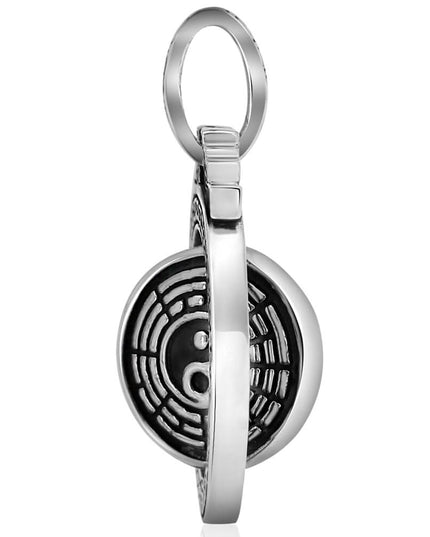 Yin & Yang 925 Sterling Silver Turnaround Pendant – 34x29mm, 23g, Made in Thailand
