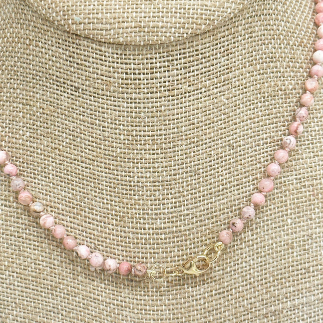 Rhodolite, Pink Opal Bead Necklace