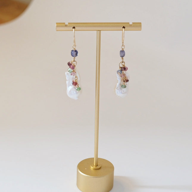 Stunning Baroque Pearl Earrings: One Of A Kind