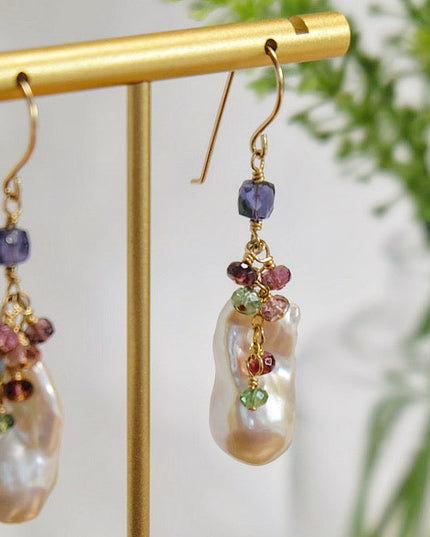 Stunning Baroque Pearl Earrings: One Of A Kind