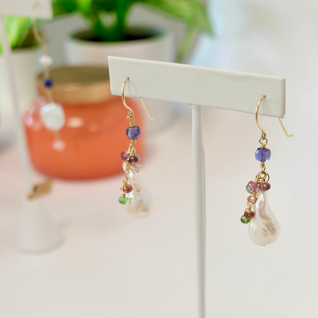 Stunning Baroque Pearl Earrings: One Of A Kind