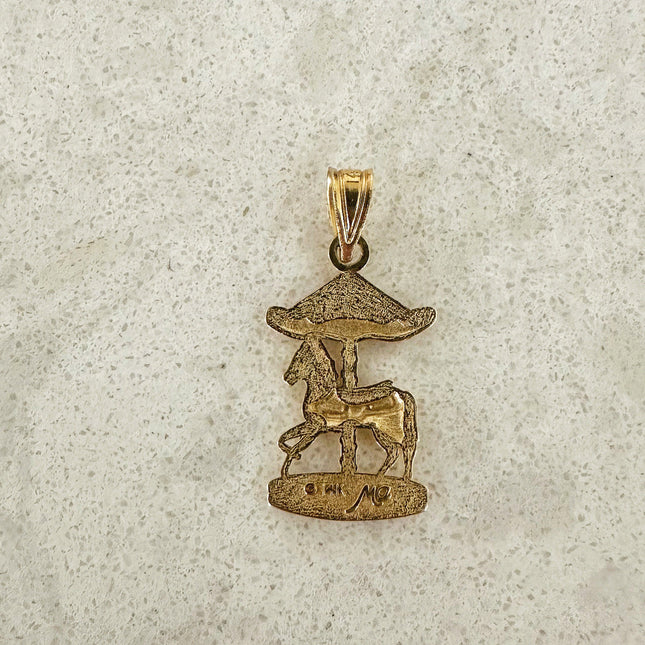 14K Gold Carousel Charm