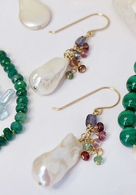 Stunning Baroque Pearl Earrings: One Of A Kind