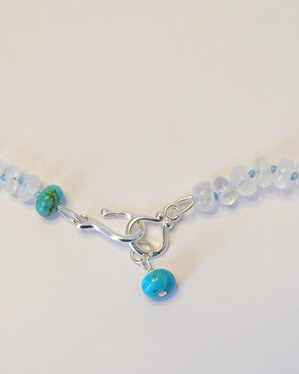 Rainbow Moonstone & Turquoise Necklace