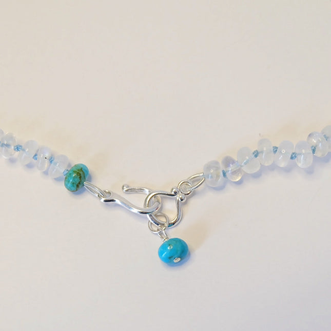 Rainbow Moonstone & Turquoise Necklace