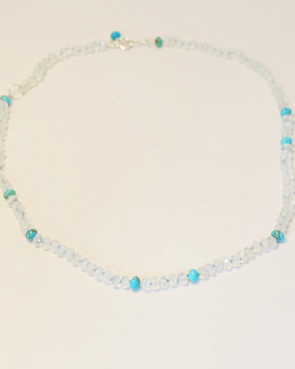 Rainbow Moonstone & Turquoise Necklace