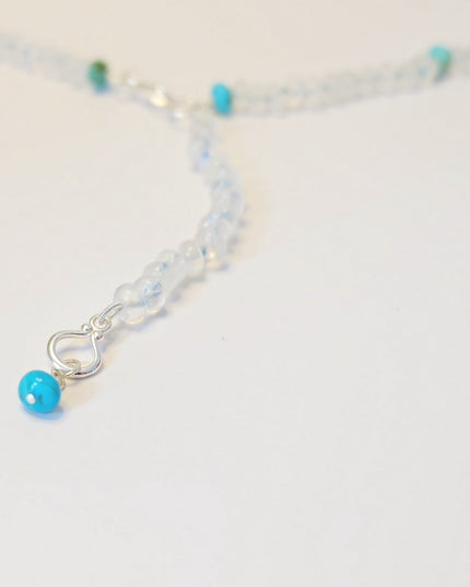 Rainbow Moonstone & Turquoise Necklace