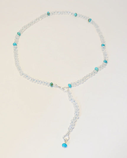 Rainbow Moonstone & Turquoise Necklace