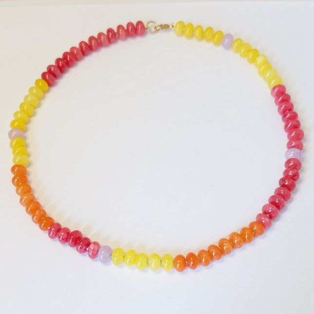 Rainbow Bead Candy Necklace