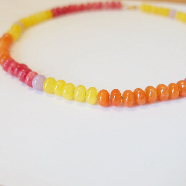Rainbow Bead Candy Necklace