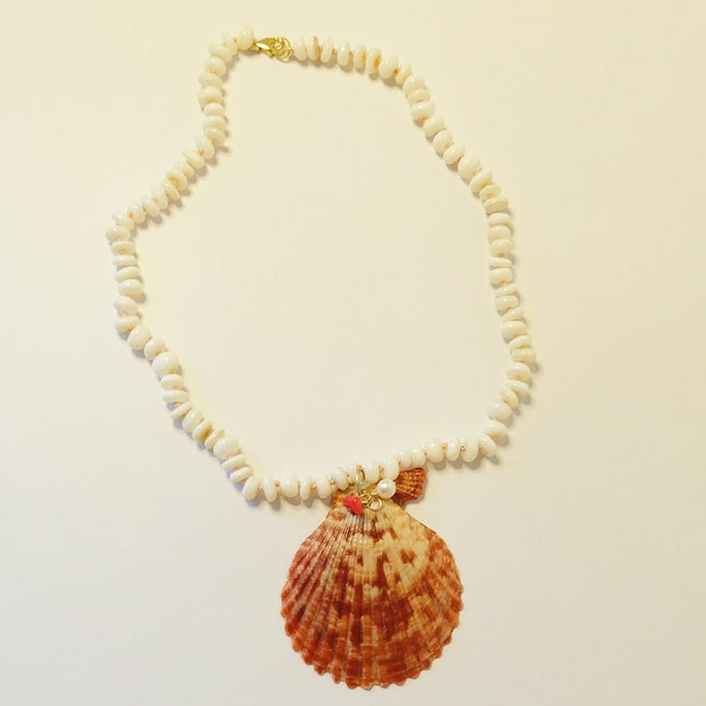 Mother of Pearl Shell Charm Necklace