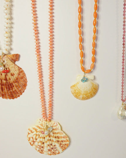 Mother of Pearl Shell Charm Necklace