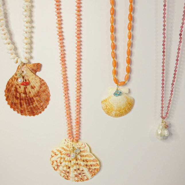 Mother of Pearl Shell Charm Necklace