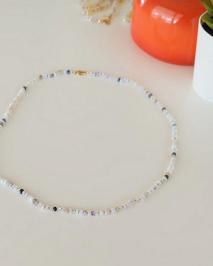 Australian Opal Bead Necklace 14K Gold
