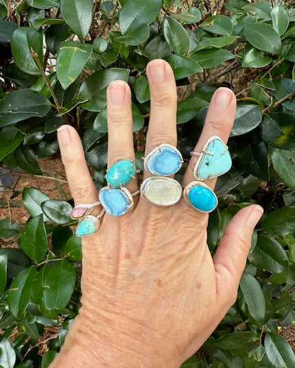 Rainbow Moonstone Ring