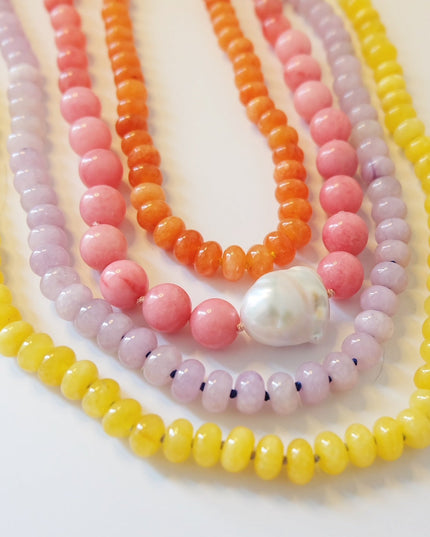 Yellow Beaded Candy Necklace